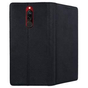 Кожен калъф тефтер и стойка Magnetic FLEXI Book Style за Xiaomi Redmi 8 черен 